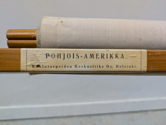 Vintage Pohjois-Amerikka koulukartta