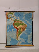 Vintage koulukartta Etelä-Amerikka 