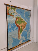 Vintage koulukartta Etelä-Amerikka 