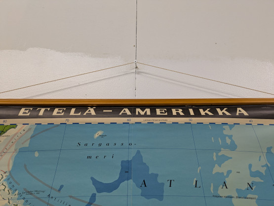 Vintage koulukartta Etelä-Amerikka 