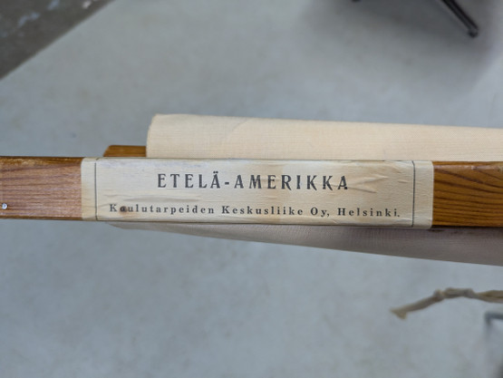Vintage koulukartta Etelä-Amerikka 