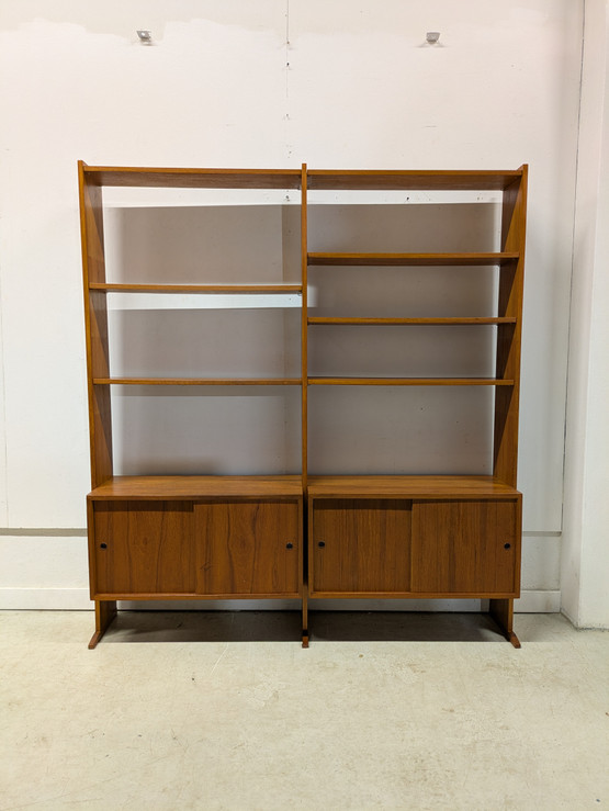 Teak kirjahylly 60-luku 