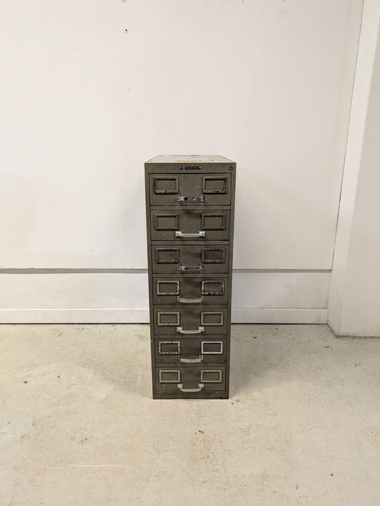Upea metallinen vintage Kardex arkistokaappi 