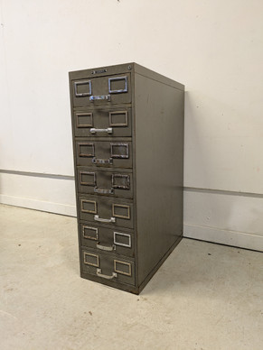 Upea metallinen vintage Kardex arkistokaappi 