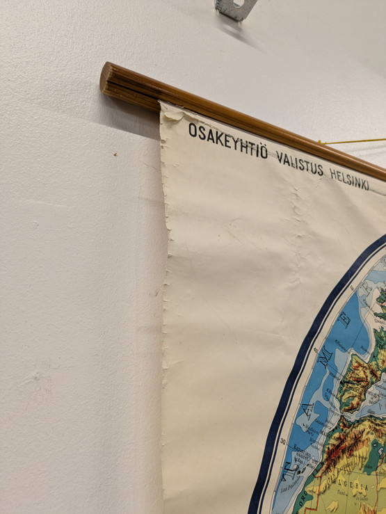 Vintage maailmankartta / koulukartta nro 1
