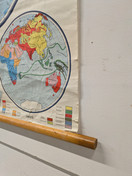 Vintage maailmankartta / koulukartta nro 1