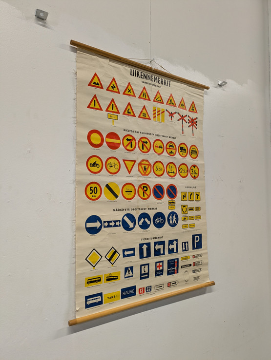 Vintage liikennemerkit koulukartta nro 2 