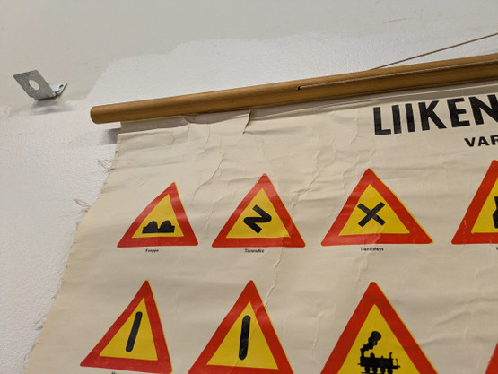 Vintage liikennemerkit koulukartta nro 2 
