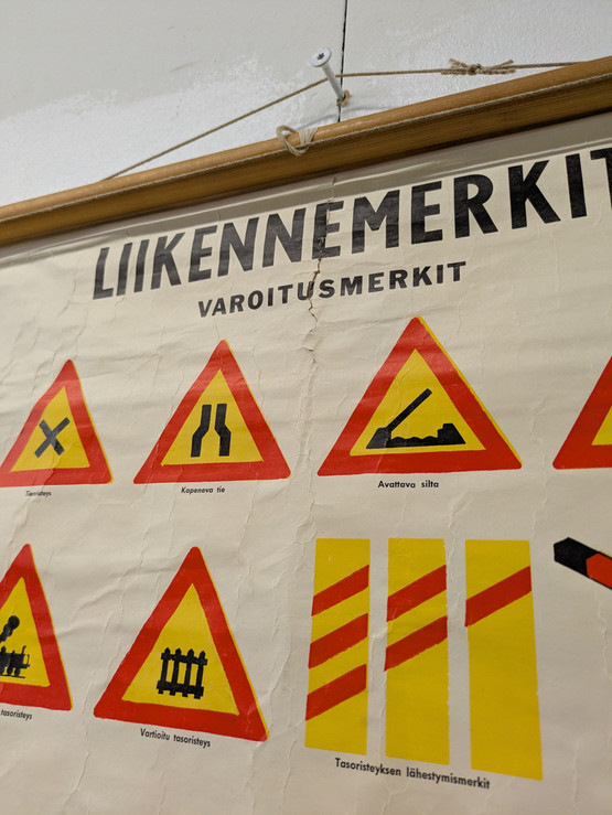 Vintage liikennemerkit koulukartta nro 2 