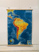 Vintage koulukartta Etelä-Amerikka nro 5