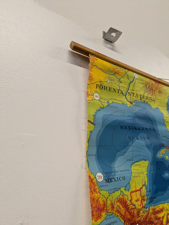 Vintage koulukartta Etelä-Amerikka nro 5