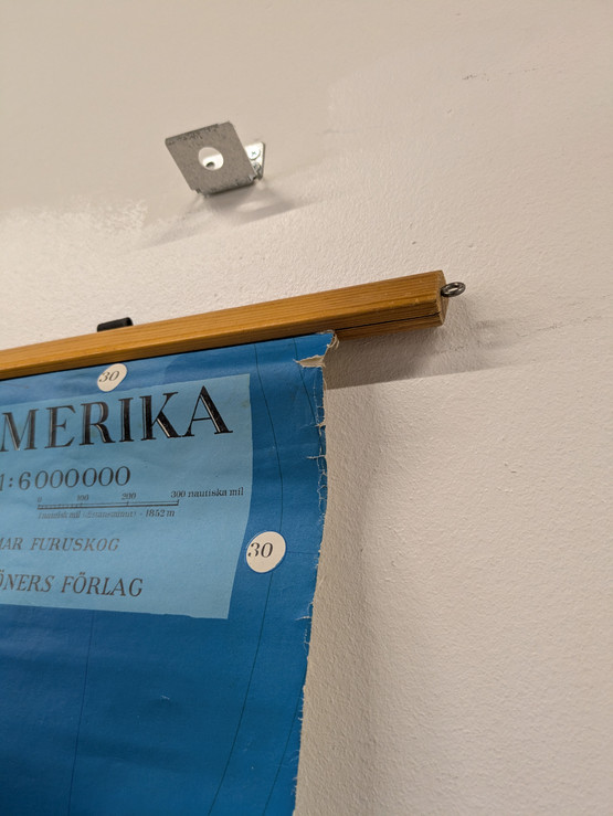 Vintage koulukartta Etelä-Amerikka nro 5