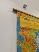 Vintage koulukartta Pohjois-Amerikka nro 6