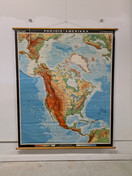 Vintage koulukartta Pohjois-Amerikka nro 7