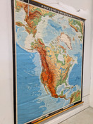 Vintage koulukartta Pohjois-Amerikka nro 7