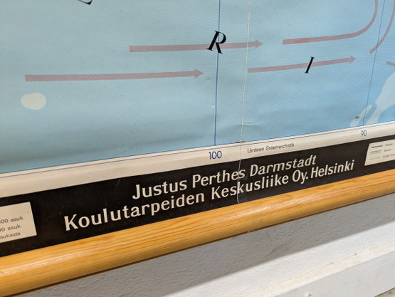 Vintage koulukartta Pohjois-Amerikka nro 7