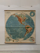 Vintage koulukartta läntinen pallonpuoliskon nro 10