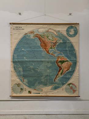 Vintage koulukartta läntinen pallonpuoliskon nro 10