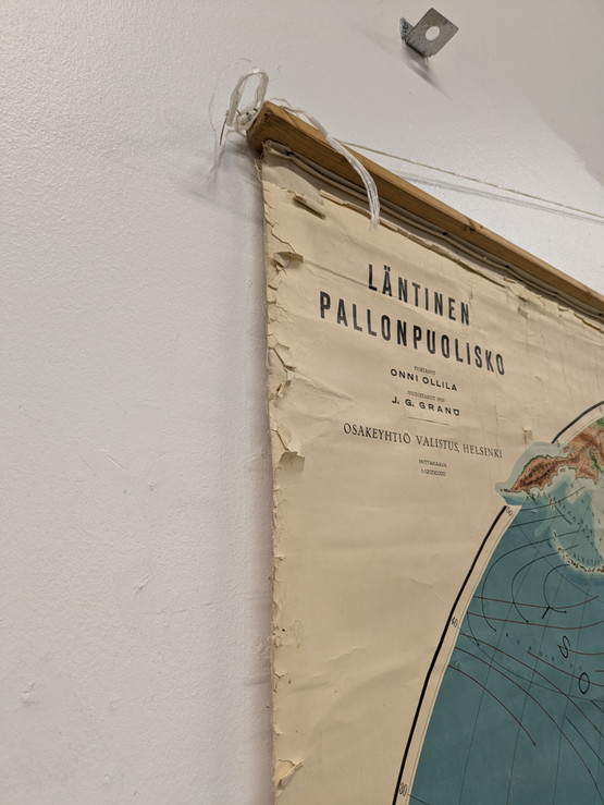 Vintage koulukartta läntinen pallonpuoliskon nro 10