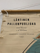Vintage koulukartta läntinen pallonpuoliskon nro 10