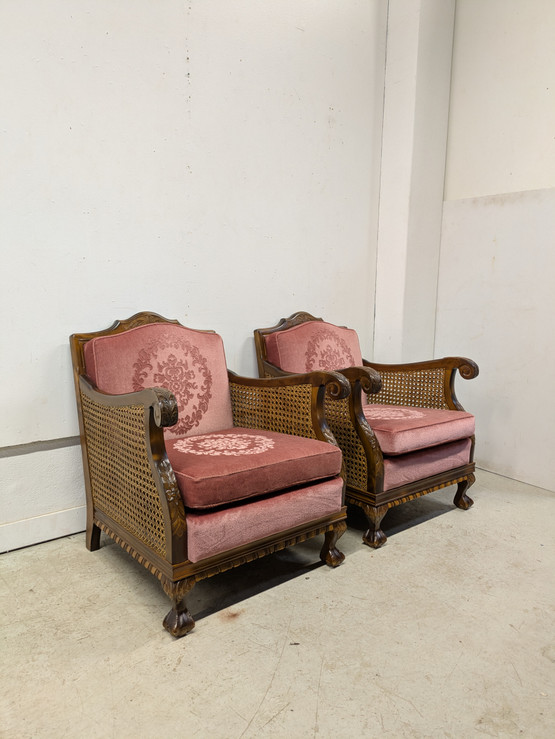 Upea Chippendale rottinki nojatuoli 2kpl