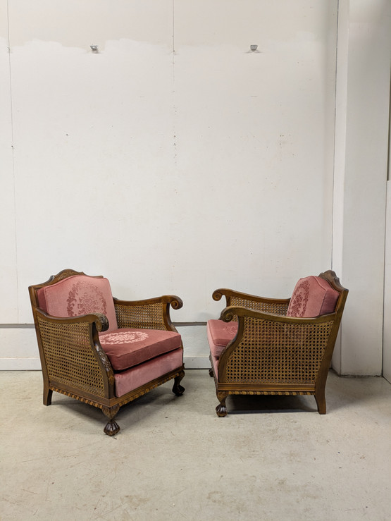 Upea Chippendale rottinki nojatuoli 2kpl