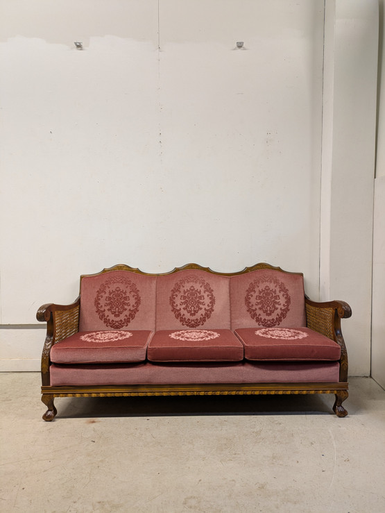 Upea Chippendale rottinki sohva