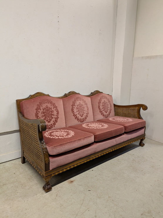 Upea Chippendale rottinki sohva