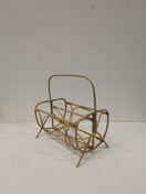 Vintage rottinkinen lehtiteline 