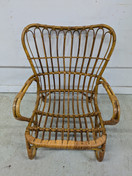 Vintage rottinkinen nojatuoli 50/60-luku