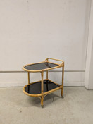 Retro rottinkinen tarjoiluvaunu 60-luku