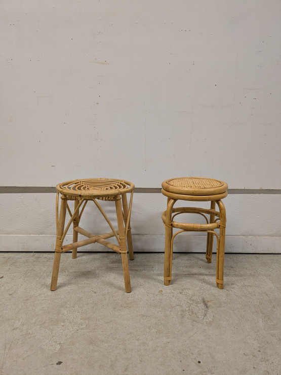 Retro rottinkinen jakkara