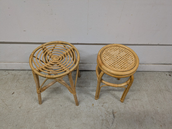 Retro rottinkinen jakkara