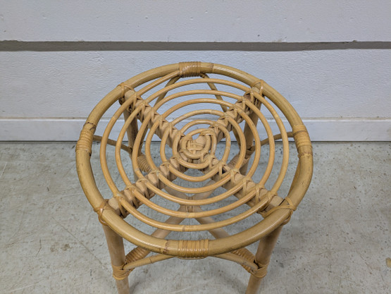 Retro rottinkinen jakkara