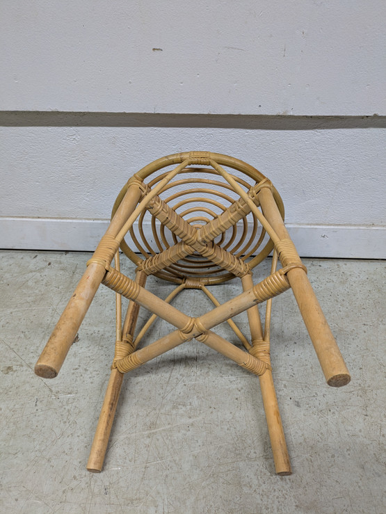 Retro rottinkinen jakkara