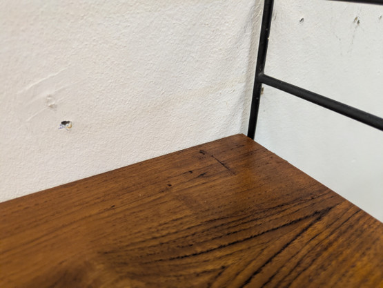 Teak string hylly 60-luku