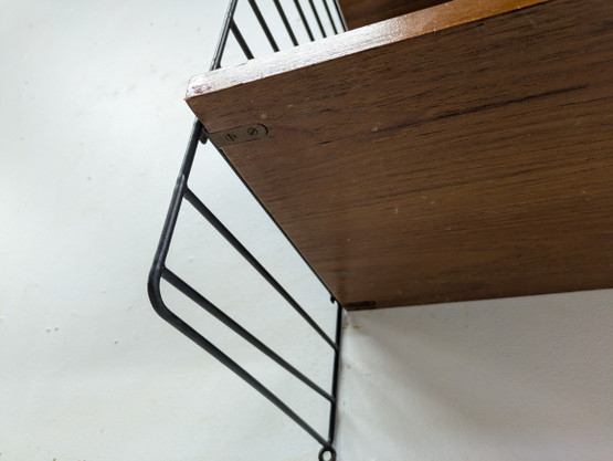 Teak string hylly 60-luku