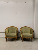 Vanha Rokokoo nojatuoli 2kpl 