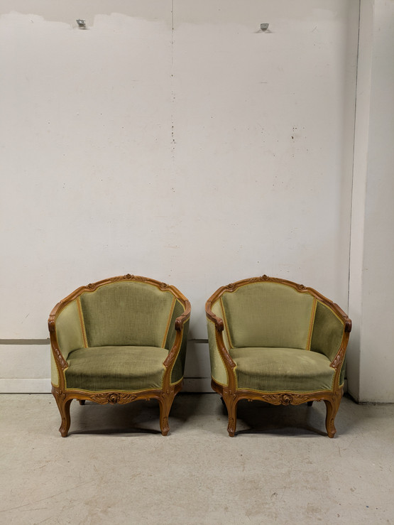 Vanha Rokokoo nojatuoli 2kpl 