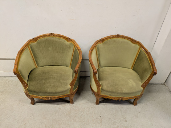 Vanha Rokokoo nojatuoli 2kpl 