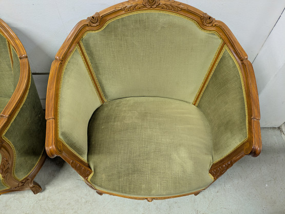 Vanha Rokokoo nojatuoli 2kpl 