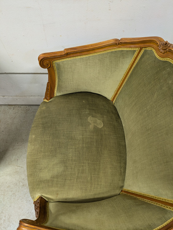 Vanha Rokokoo nojatuoli 2kpl 