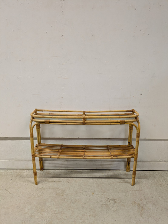 Retro rottinki sivupöytä 