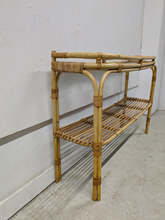 Retro rottinki sivupöytä 