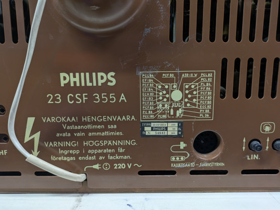 Philips vintage kaappi-TV