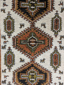 Käsinsolmittu matto 