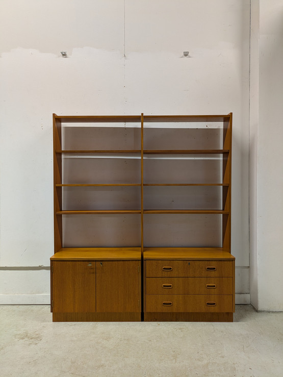 Teak kirjahylly 60-luku 