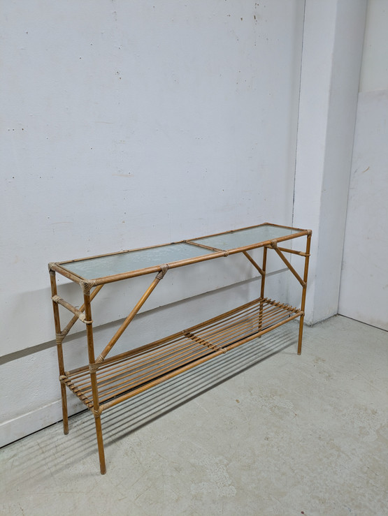 Vintage rottinkinen taso 50/60-luku