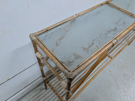 Vintage rottinkinen taso 50/60-luku