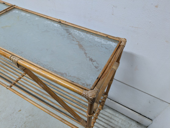 Vintage rottinkinen taso 50/60-luku